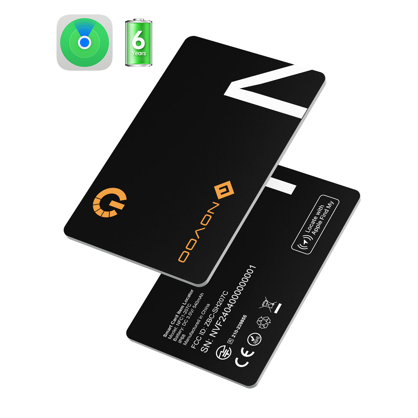 NOVOO Smart Bluetooth Wallet Tracker Card (iOS Only)