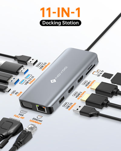 NOVOO 11 in 1  RM11 Docking Station