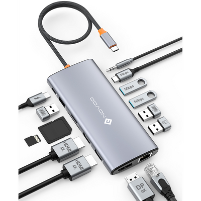 NOVOO RM14 Versatile Ports USB C Docking Station - NOVOO