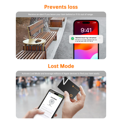 NOVOO Smart Bluetooth Wallet Tracker Card (iOS Only)
