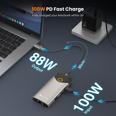 NOVOO T7 7-IN-1 USB C Docking Station