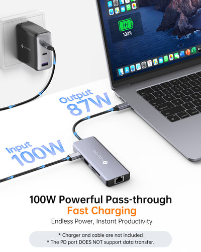 NOVOO 8 IN 1 R8C Pro USB C HUB