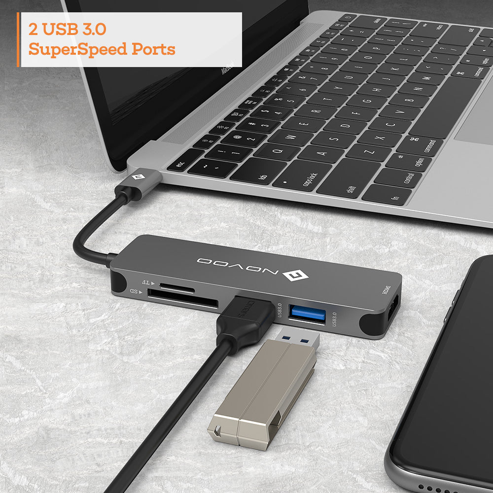 NOVOO USB C HUB 5 in 1 R5 PD Pro $34.00 - PicClick AU
